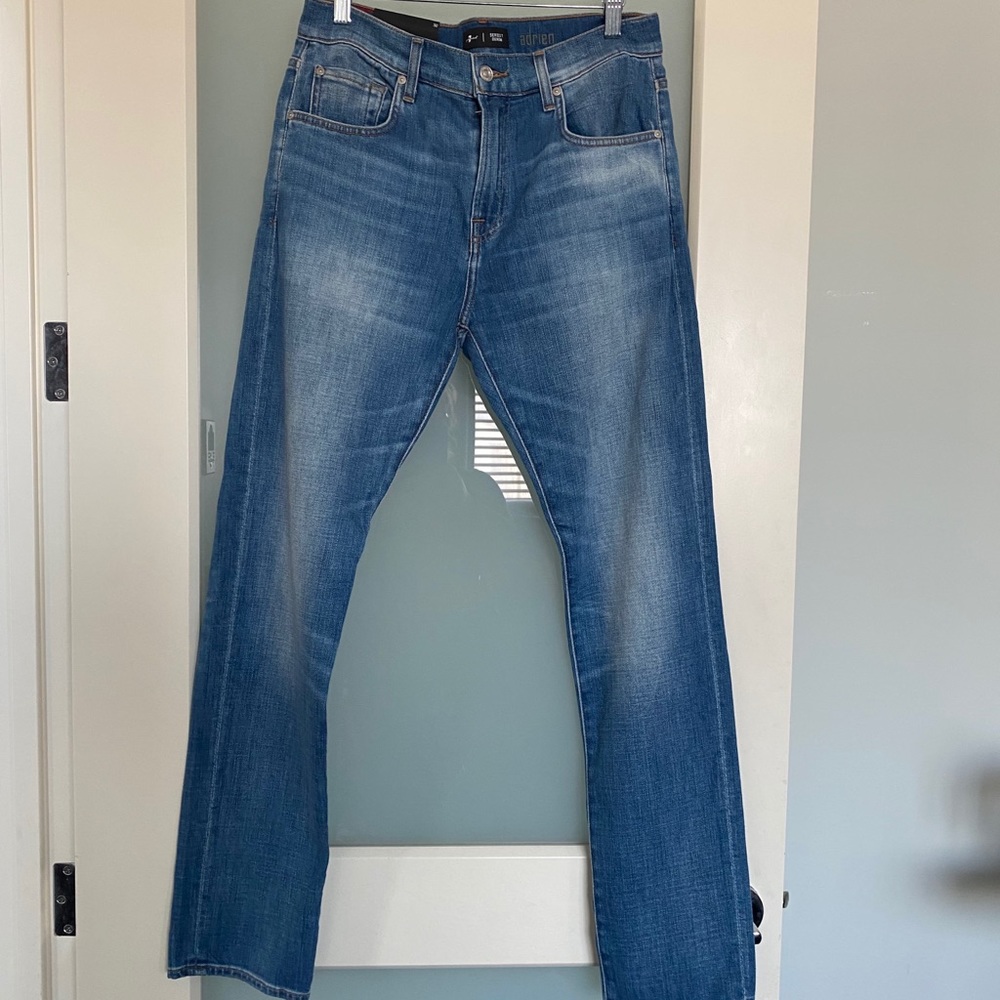 7 For All Mankind Men's Blue Denim Jeans